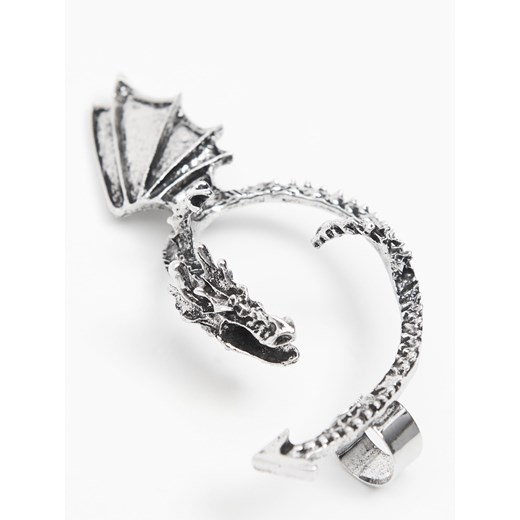 Cropp - Nausznica ze smokiem - srebrny Cropp Uniwersalny Cropp