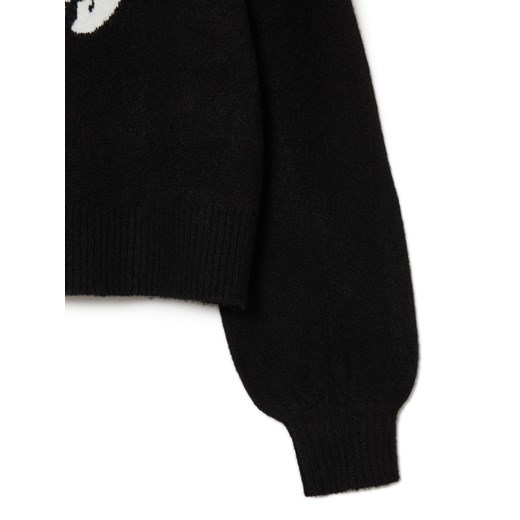 Cropp - Czarny sweter z czaszką - czarny Cropp S wyprzedaż Cropp
