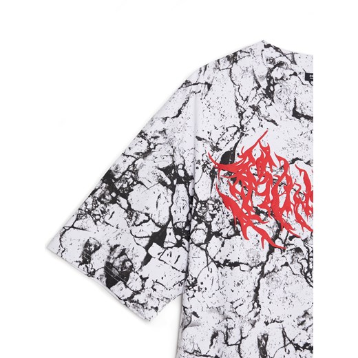Cropp - Koszulka z printem all over - biały Cropp L wyprzedaż Cropp