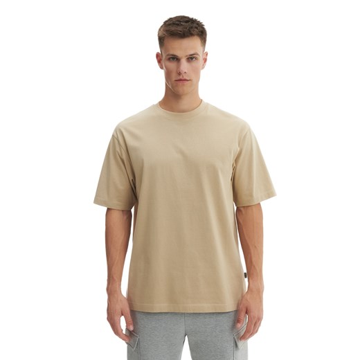 Cropp - Beżowa koszulka comfort - beżowy Cropp XXL Cropp
