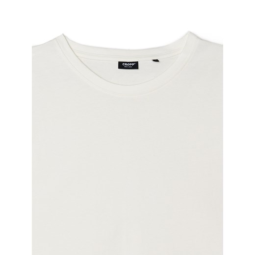 Cropp - Kremowy T-shirt oversize - kremowy Cropp M Cropp