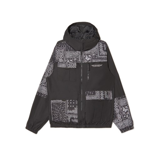 Cropp - Kurtka z kapturem i wzorem paisley - czarny Cropp XL okazja Cropp