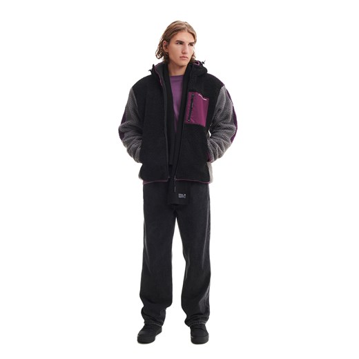 Cropp - Rozpinana bluza sherpa - czarny Cropp M wyprzedaż Cropp