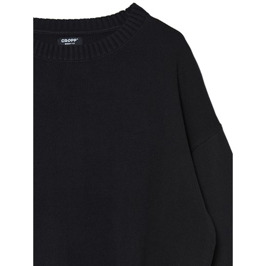 Cropp - Gładki czarny sweter - czarny Cropp XL Cropp