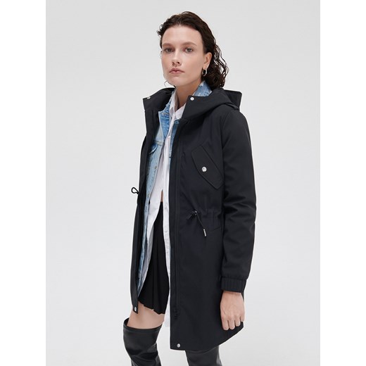 Cropp - Parka z kapturem - czarny Cropp XL okazja Cropp