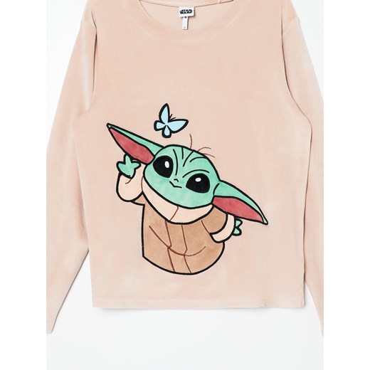 Cropp - Długa piżama Baby Yoda - kremowy Cropp S Cropp