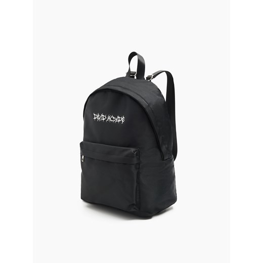 Cropp - Czarny plecak z łańcuchami - czarny Cropp Uniwersalny okazja Cropp