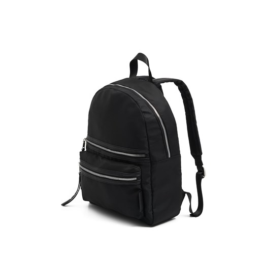 Cropp - Czarny plecak - czarny Cropp Uniwersalny Cropp wyprzedaż