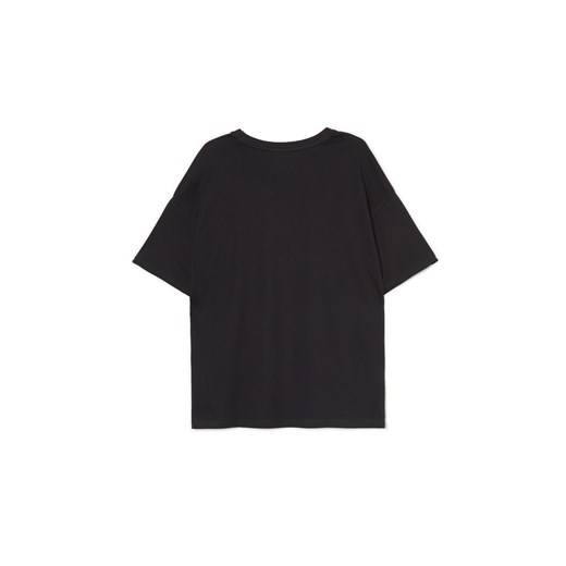 Cropp - Czarny t-shirt z nadrukiem Saweetie - czarny Cropp L Cropp