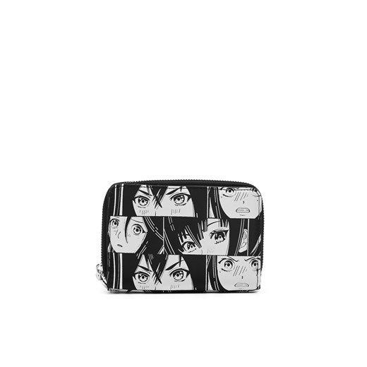 Cropp - Portfel z motywem anime - czarny Cropp Uniwersalny Cropp
