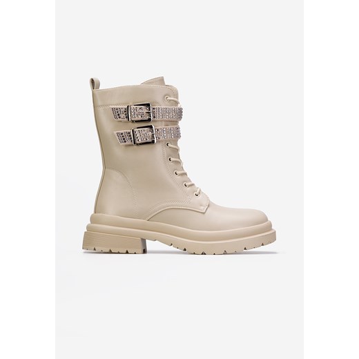 Beżowe botki płaskie Chateauroux Zapatos 37 promocja Zapatos