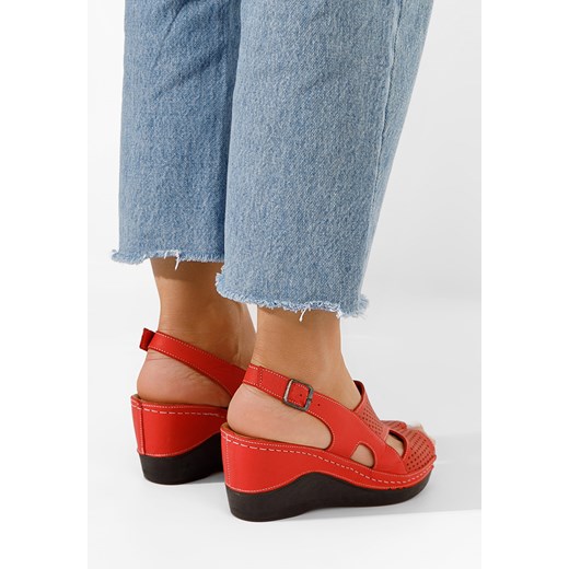 Czerwone sandały na koturnie Paola Zapatos 38 promocja Zapatos