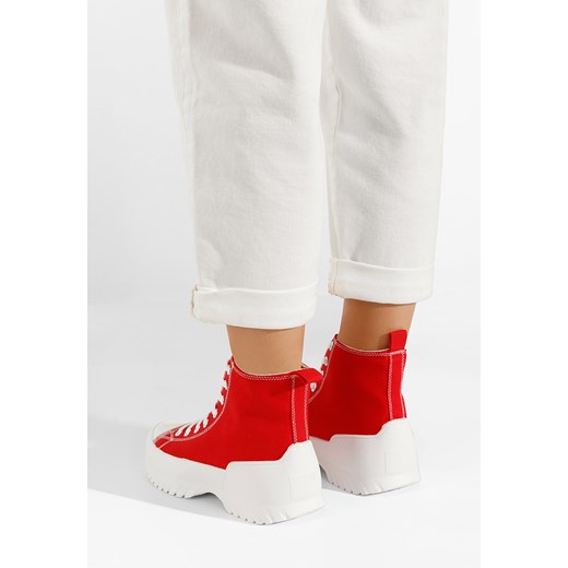 Czerwone trampki wysokie damskie Artemisia V2 Zapatos 36 promocyjna cena Zapatos