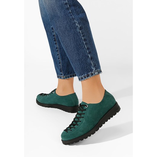 Zielone półbuty damskie skórzane Modeva Zapatos 36 promocja Zapatos