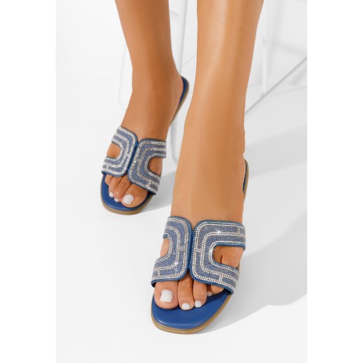 Niebieskie klapki damskie Nakera Zapatos 41 Zapatos okazyjna cena