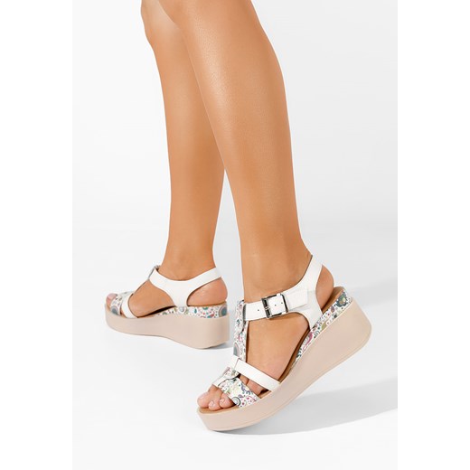 Białe sandały damskie skórzane Alice Zapatos 39 okazja Zapatos