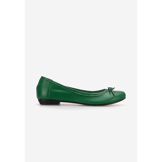 Zielone baleriny damskie skórzane Beriana Zapatos 37 promocyjna cena Zapatos
