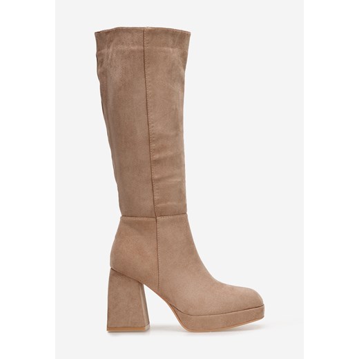 Khaki kozaki na słupku Acanora Zapatos 40 Zapatos wyprzedaż