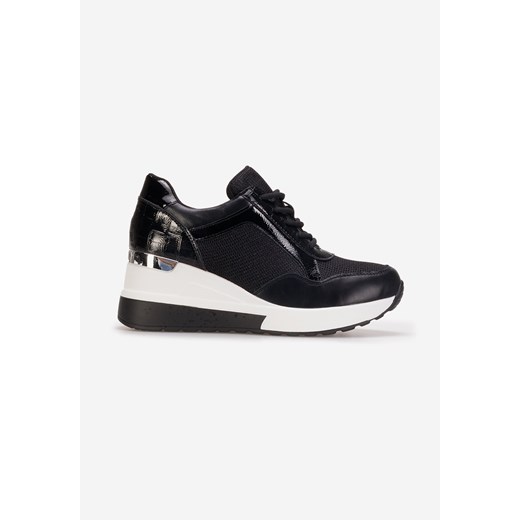 Czarne sneakersy damskie na koturnie Venista Zapatos 36 promocja Zapatos