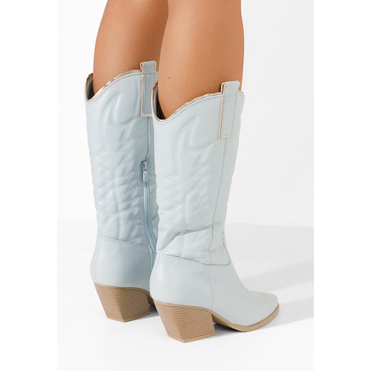 Niebieski kozaki kowbojki damskie Albeva Zapatos 40 okazyjna cena Zapatos