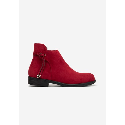 Bordowe botki damskie płaskie Dezara Zapatos 41 promocja Zapatos