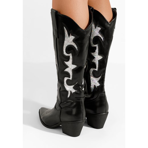 Czarne kozaki kowbojki damskie Savela Zapatos 38 Zapatos