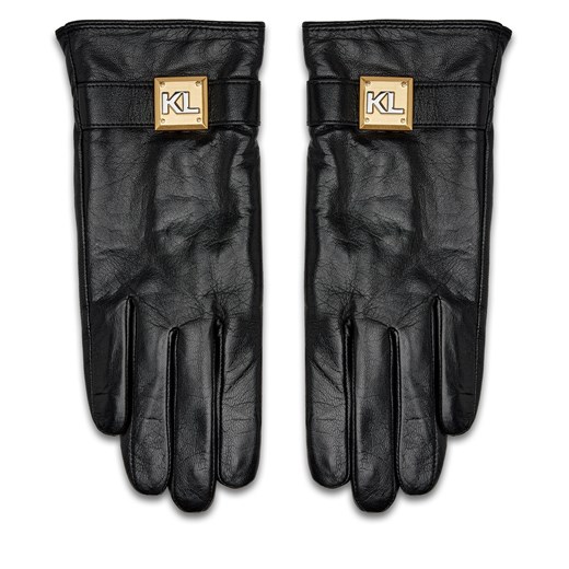 Rękawiczki Damskie KARL LAGERFELD 236W3605 Black A999 Karl Lagerfeld S wyprzedaż eobuwie.pl