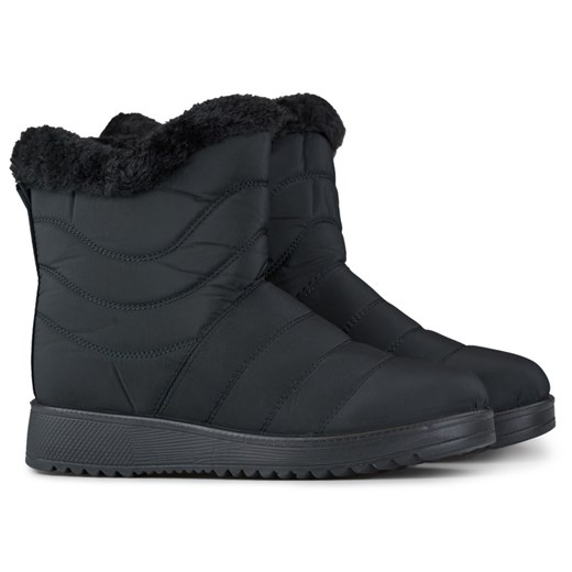 Śniegowce niskie damskie buty zimowe ocieplane czarne ze sklepu ButyModne.pl w kategorii Śniegowce damskie - zdjęcie 167572279