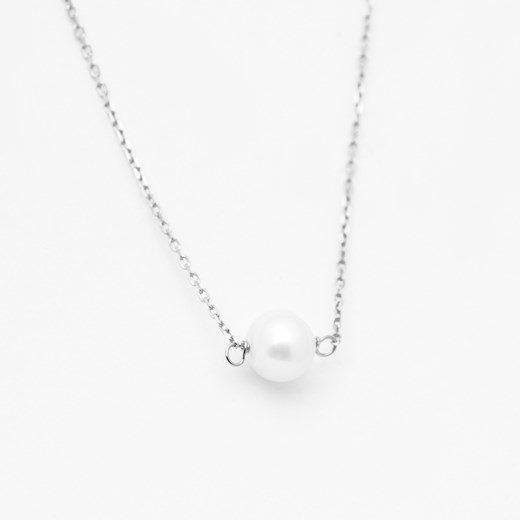 naszyjnik z perłą srebrny ze sklepu ANIA KRUK w kategorii Naszyjniki - zdjęcie 167573405