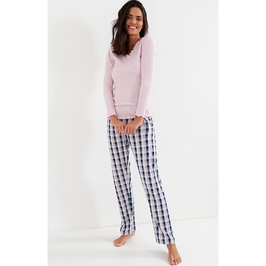 Dwuczęściowa piżama damska 219, Kolor różowo-szary, Rozmiar XL, Cana ze sklepu Primodo w kategorii Piżamy damskie - zdjęcie 167573427