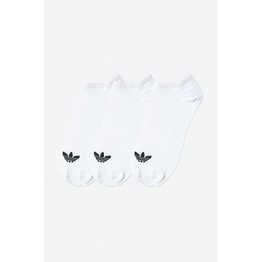 adidas Originals skarpetki Trefoil Liner 3-pack kolor biały S20273 ze sklepu ANSWEAR.com w kategorii Skarpetki damskie - zdjęcie 167575349