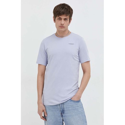G-Star Raw t-shirt męski kolor szary gładki ze sklepu ANSWEAR.com w kategorii T-shirty męskie - zdjęcie 167575805