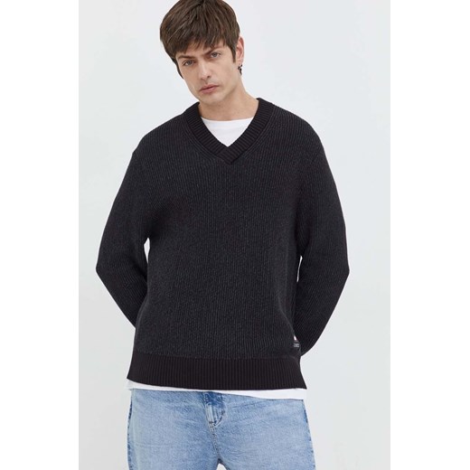 Tommy Jeans sweter bawełniany kolor czarny DM0DM18369 ze sklepu ANSWEAR.com w kategorii Swetry męskie - zdjęcie 167576545