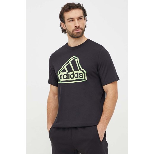 adidas t-shirt bawełniany męski kolor czarny z nadrukiem IM8300 ze sklepu ANSWEAR.com w kategorii T-shirty męskie - zdjęcie 167576976