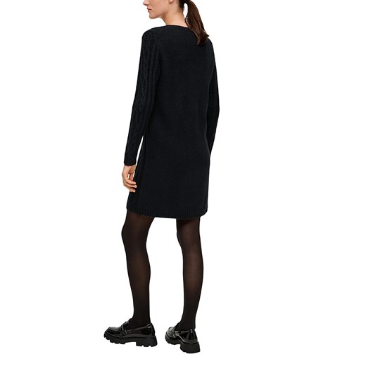 s.Oliver Sukienka dzianinowa w kolorze czarnym S wyprzedaż Limango Polska
