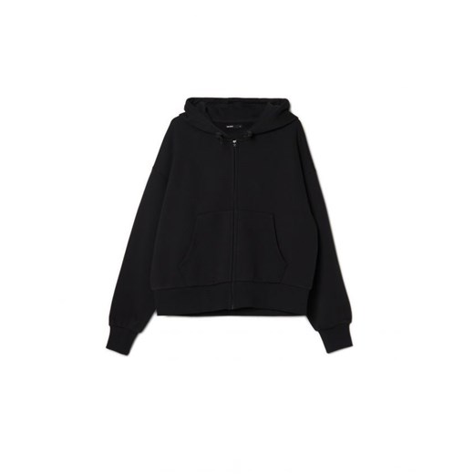 Cropp - Czarna rozpinana bluza z kapturem - czarny Cropp M Cropp