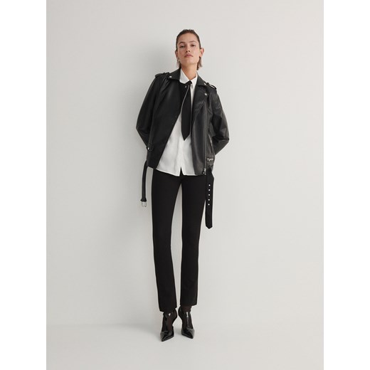 Reserved - Spodnie z rozcięciami - czarny ze sklepu Reserved w kategorii Spodnie damskie - zdjęcie 167619805