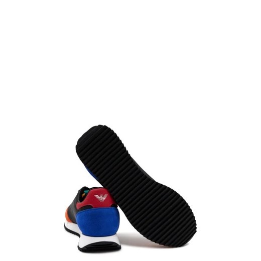 Buty sportowe męskie Emporio Armani wielokolorowe z tworzywa sztucznego sznurowane 