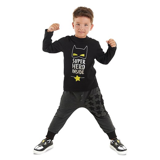 Denokids 2-częściowy zestaw &quot;Super Hero&quot; w kolorze czarnym ze sklepu Limango Polska w kategorii Komplety chłopięce - zdjęcie 167625277