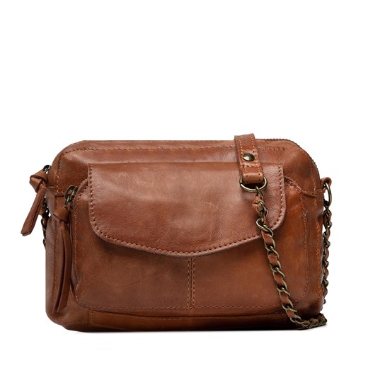 Torebka Pieces Pcnaina Leather Cross Body Fc Noos 17063358 Root Beer Pieces one size okazja eobuwie.pl