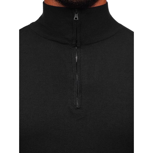 Czarny sweter męski ze stójką Denley MM6007 XL Denley