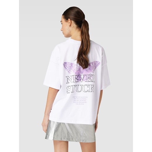 T-shirt o kroju oversized z nadrukowanym motywem model ‘EIRA’ Pegador S Peek&Cloppenburg 