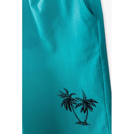 Bawełniane szorty z kieszeniami dla chłopca - zielone Lincoln & Sharks By 5.10.15. 134 promocyjna cena 5.10.15