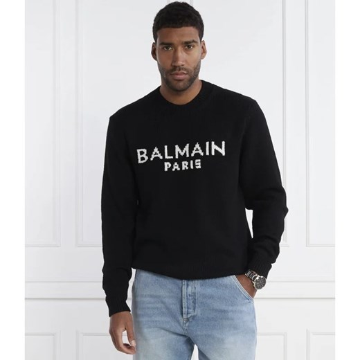 Balmain Wełniany sweter | Regular Fit XXL Gomez Fashion Store