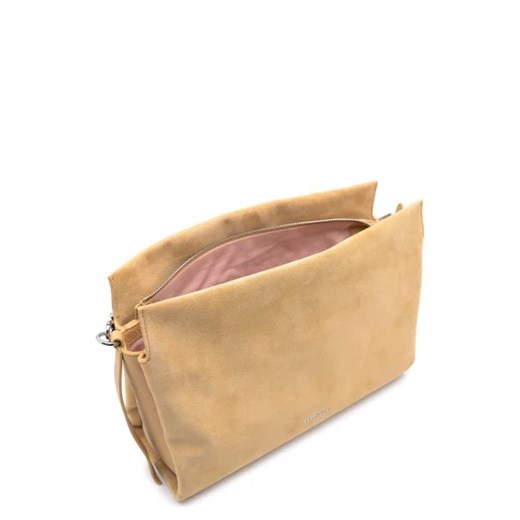 Shopper bag Coccinelle skórzana matowa na ramię duża