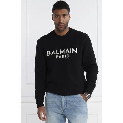 Balmain Wełniany sweter | Regular Fit L Gomez Fashion Store