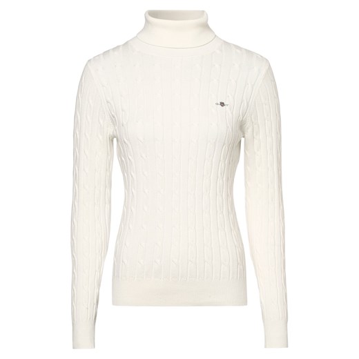 Gant Sweter damski Kobiety Bawełna biały jednolity ze sklepu vangraaf w kategorii Swetry damskie - zdjęcie 167641276