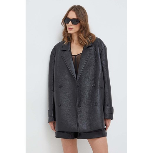 Bardot płaszcz CAMERON damski kolor czarny przejściowy oversize 59128JB ze sklepu ANSWEAR.com w kategorii Płaszcze damskie - zdjęcie 167649018