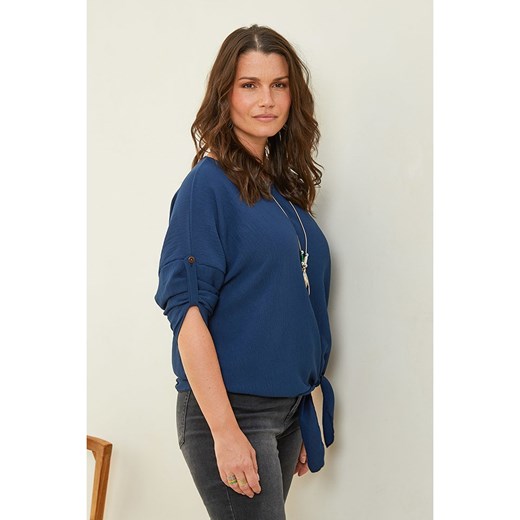 Curvy Lady Bluzka w kolorze granatowym Curvy Lady 48/50 promocyjna cena Limango Polska