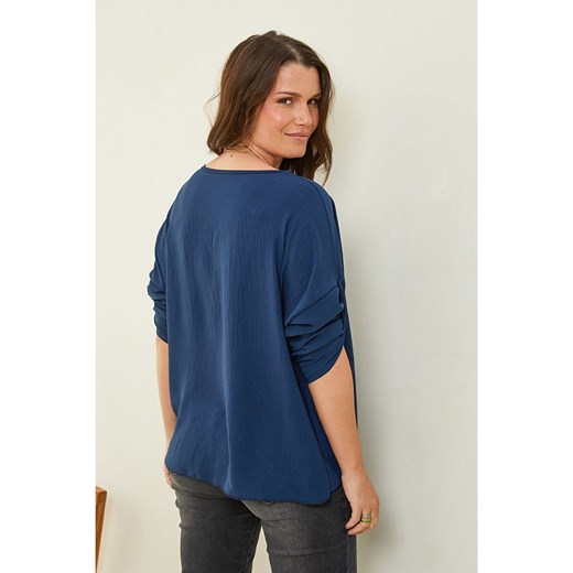 Curvy Lady Bluzka w kolorze granatowym Curvy Lady 48/50 wyprzedaż Limango Polska
